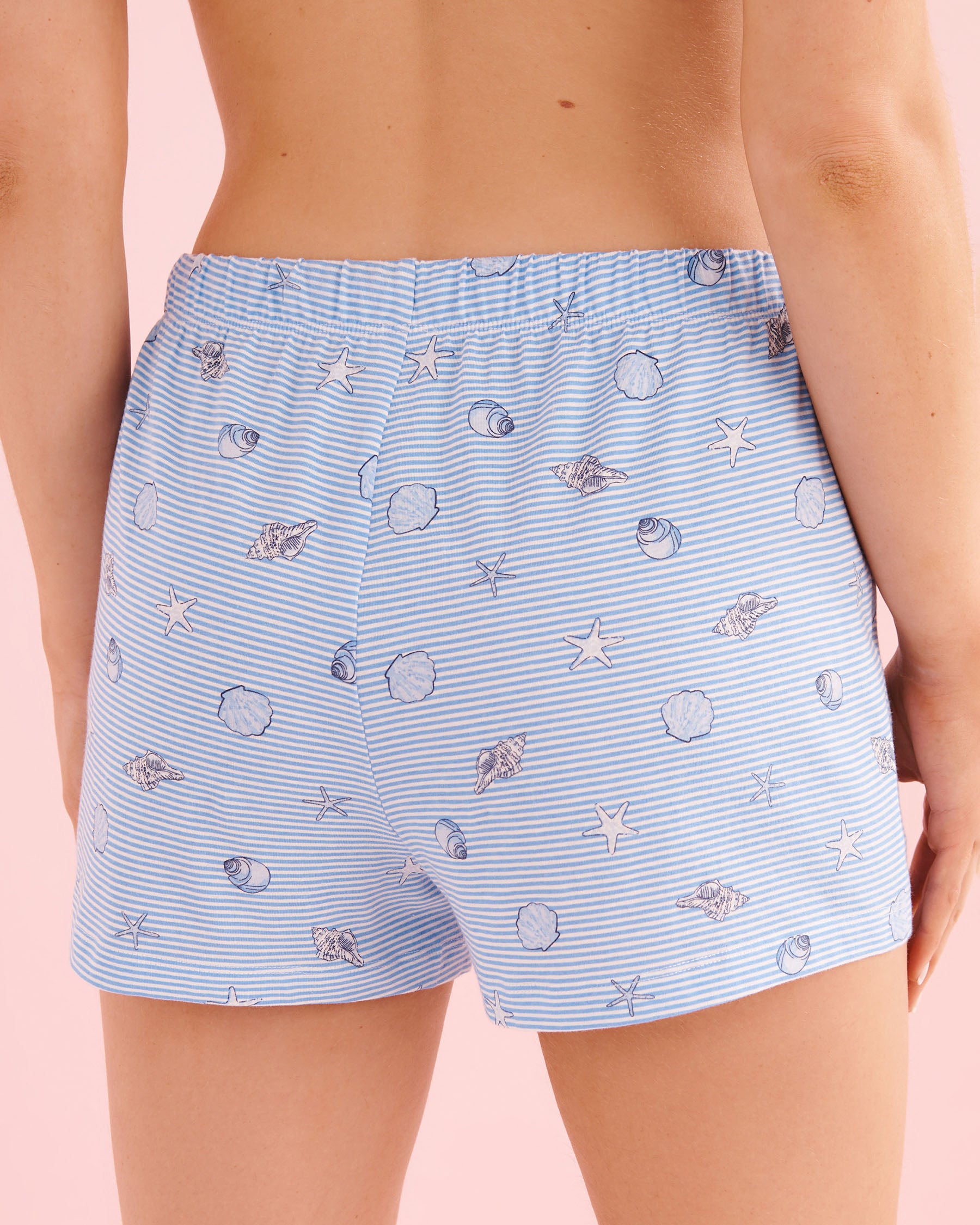 Seashell Print Cotton Cami and Shorts PJ Set