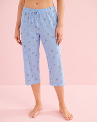 Seashell Print Cotton T-shirt and Capris PJ Set