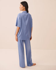 Short Sleeve Satin Pajama Set