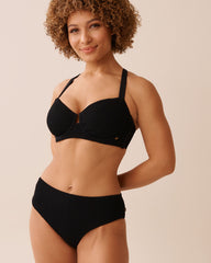 SMOCKED D Cup Balconette Bikini Top