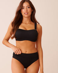 BLACK D Cup Bandeau Bikini Top