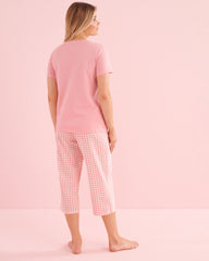 Starfish Print Cotton T-shirt and Capris PJ Set