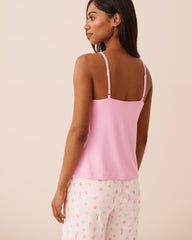Summer Floral Print Super Soft Cami Top with Shelf Bra