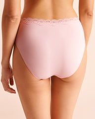 Super Soft Lace Trim High Waist Bikini Panty