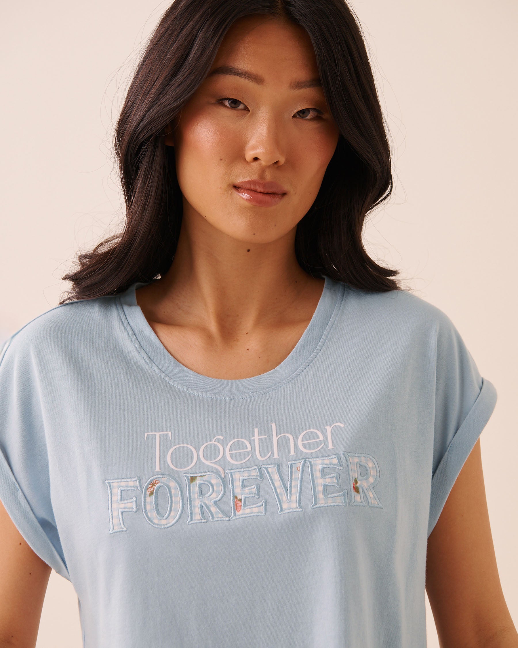 Together Forever Print Cotton Short Sleeve T-shirt
