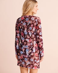 Tropical Floral Mesh Short Dress