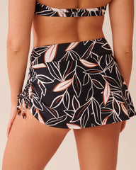 TROPICAL OUTLINE High Waist Skirt Bikini Bottom