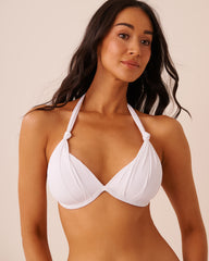 WHITE Convertible Triangle Bikini Top